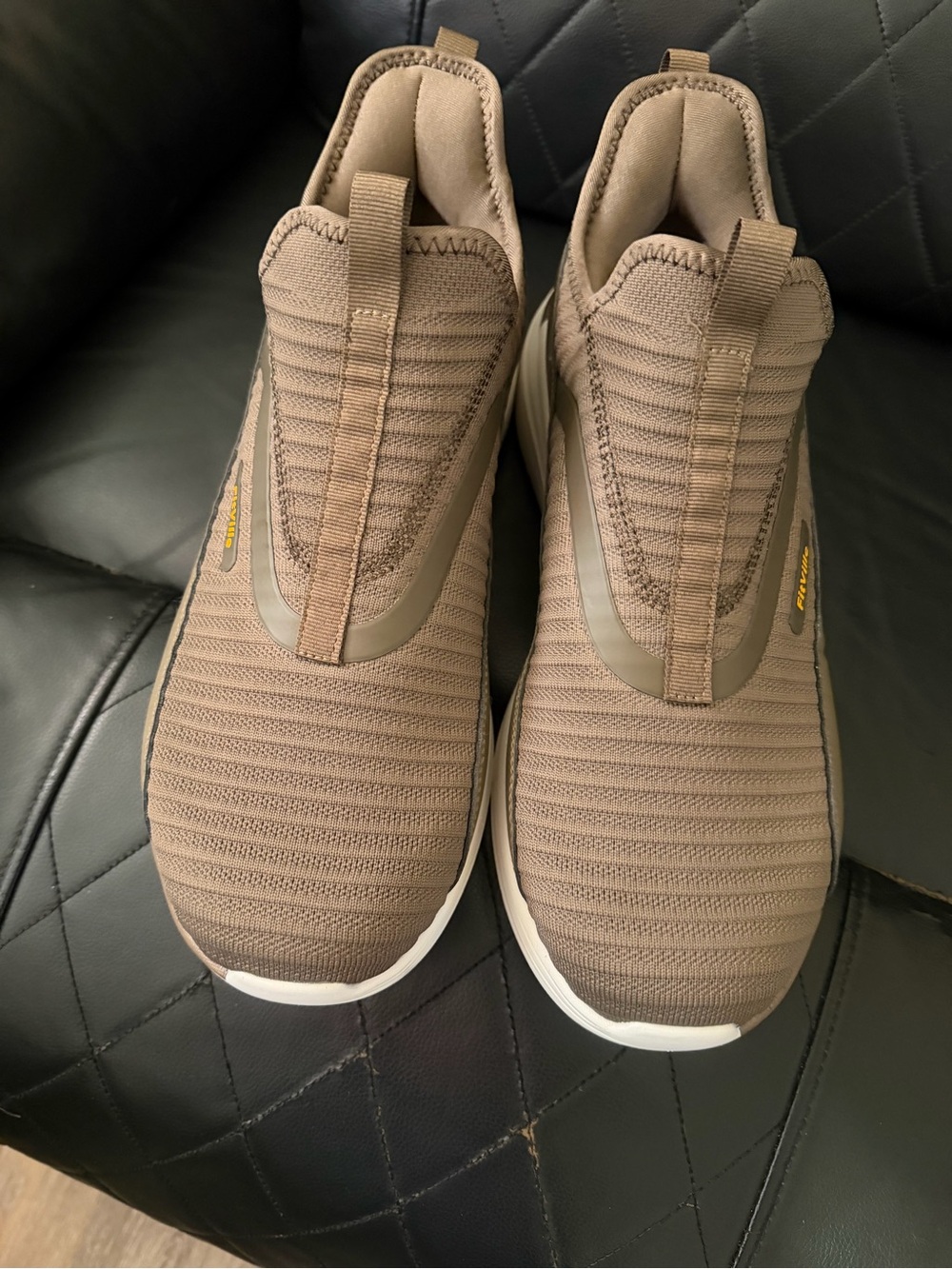 Men's Slip-On Athletic Sneakers in Brown